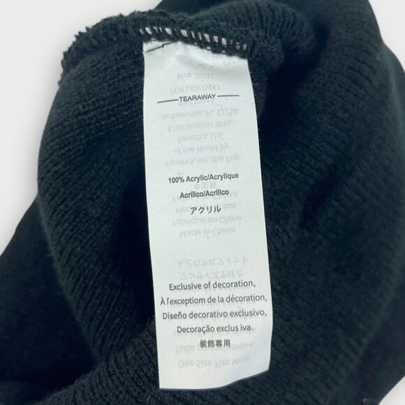 Dickies Black Ribbed Cuffed Knit Beanie NWOT - Picture 3 of 3